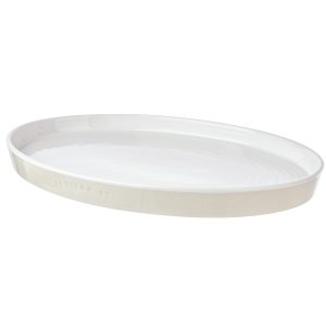 Serving Dish: 36cm x 25.5cm Artisan Street White Large Oval Platter, Stoneware