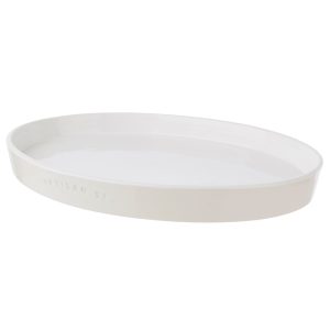 Serving Dish: 30cm x 23cm Artisan Street White Medium Oval Platter, Stoneware