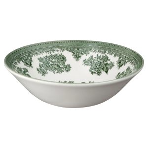 Breakfast Bowl: 16cm Cereal Bowl Burleigh Green Asiatic Pheasants, Ceramic