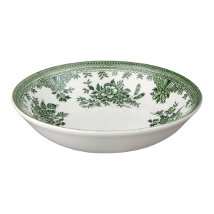 Butter Dish: 12cm Burleigh Green Asiatic Pheasants Butter Pat, Ceramic