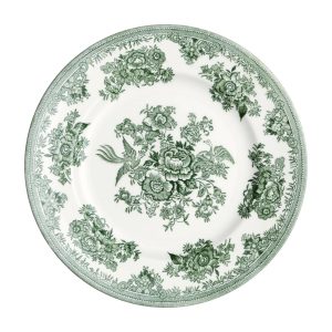 Breakfast/Salad Plate: 1 x 22cm Burleigh Green Asiatic Pheasants Plate, Ceramic