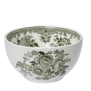 Dip Bowl: 12cm Burleigh Green Asiatic Pheasants Mini Footed Bowl, Ceramic