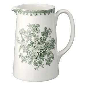 Jug: 1 Litre Burleigh Green Asiatic Pheasants Dreadnought Jug, Ceramic