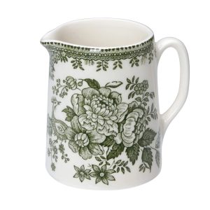 Jug: 160ml Burleigh Green Asiatic Pheasants Dreadnought Jug, Ceramic