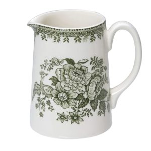 Jug: 0.284 Litre Burleigh Green Asiatic Pheasants Dreadnought Jug, Ceramic