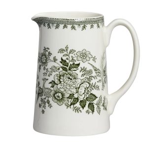 Jug: 0.568 Litre Burleigh Green Asiatic Pheasants Dreadnought Jug, Ceramic