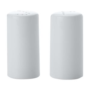 Salt and Pepper Shaker Set: Maxwell & Williams White Basics Cylindrical Salt & Pepper Shakers, Porcelain