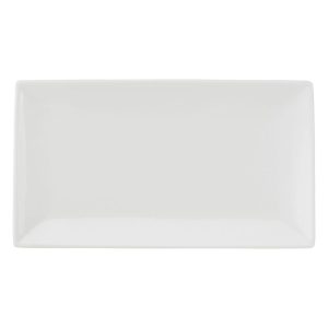 Serving Plate: 34cm x 19cm Maxwell & Williams Rectangular White Basics Platter, Porcelain