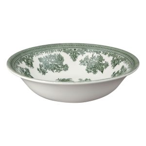 Soup Bowl: 20.5cm Burleigh Green Asiatic Pheasants Soup Bowl, Ceramic