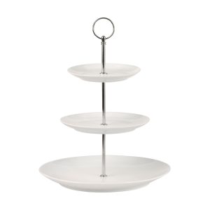 Tiered Cake Stand: 3 Tier Maxwell & Williams White Basics Cake Stand, Porcelain