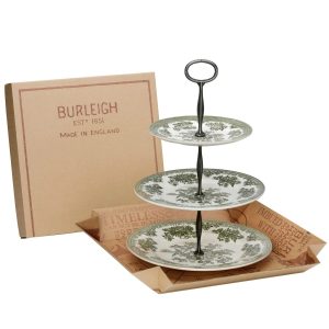 Tiered Cake Stand: 3 Tier Green Asiatic Pheasants, Ceramic