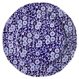 Breakfast/Salad Plate: 1 x 21.5cm Burleigh Blue Calico Plate, Ceramic