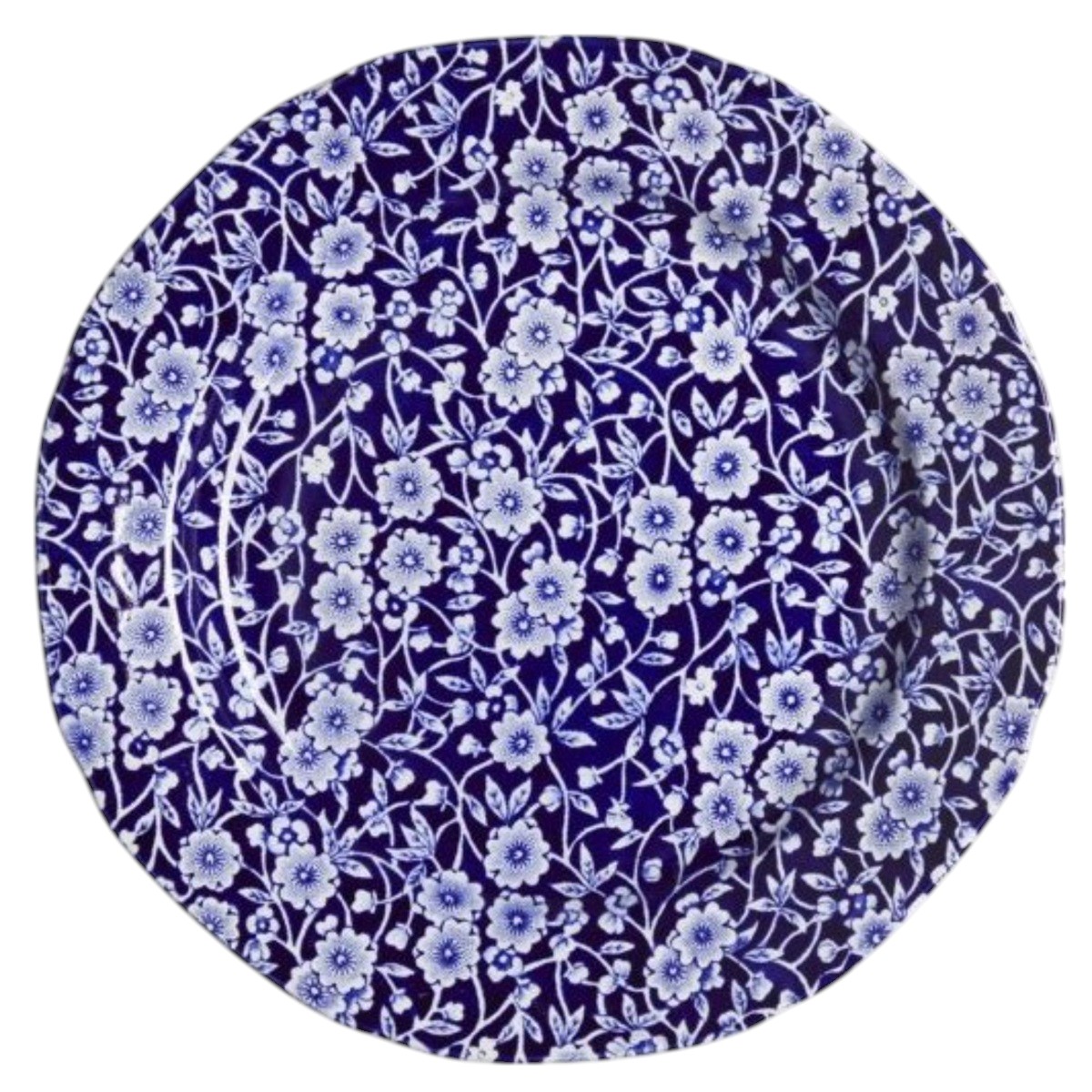 Breakfast/Salad Plate: 1 x 21.5cm Burleigh Blue Calico Plate, Ceramic
