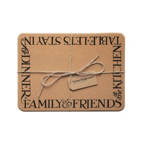 Trivet: 1 x 37.5cm x 28cm Emma Bridgewater Black Toast Rectangular Trivet, Cork