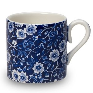 Espresso Mug: 1 x 140ml Burleigh Blue Calico Mini Mug, Ceramic