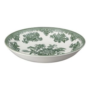 Pasta Bowl: 23cm Burleigh Green Asiatic Pheasants Pasta Bowl, Ceramic