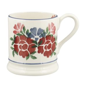 Mug: 1 x 300ml Emma Bridgewater Antique Roses 1/2 Pint Mug, Ceramic