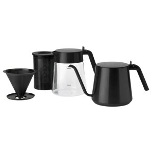 Kettle: 1 Litre Nohr Gooseneck Kettle, Black