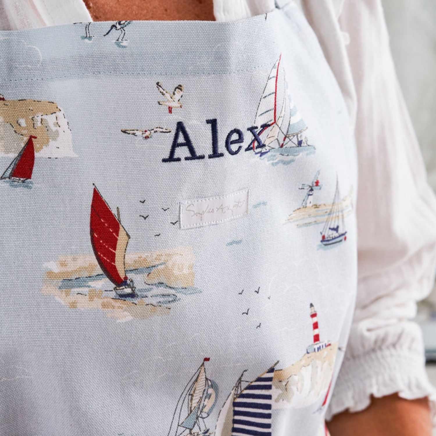 Apron 90cm x 72cm Sophie Allport Coastal Boats Apron, Cotton