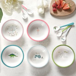 Baby Spoon Pack of 6 Sophie Allport Dinosaurs Childrens Baby Spoon, Melamine