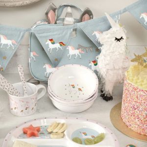 Bowl 14.2cm Sophie Allport Unicorn Childrens Baby Bowl, Melamine