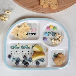 Divider Plate 21cm x 27cm x 1.5cm On The Farm Childrens Divider Plate, Melamine