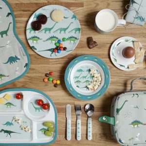 Divider Plate Pack of 6 Sophie Allport Dinosaurs Childrens Divider Plate, Melamine