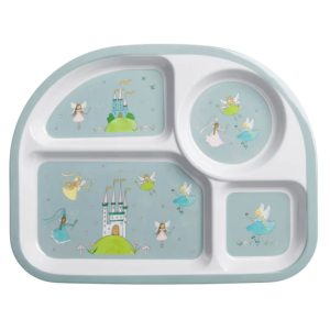 Divider Plate Pack of 6 Sophie Allport Princess Fairies Childrens Divider Plate, Melamine