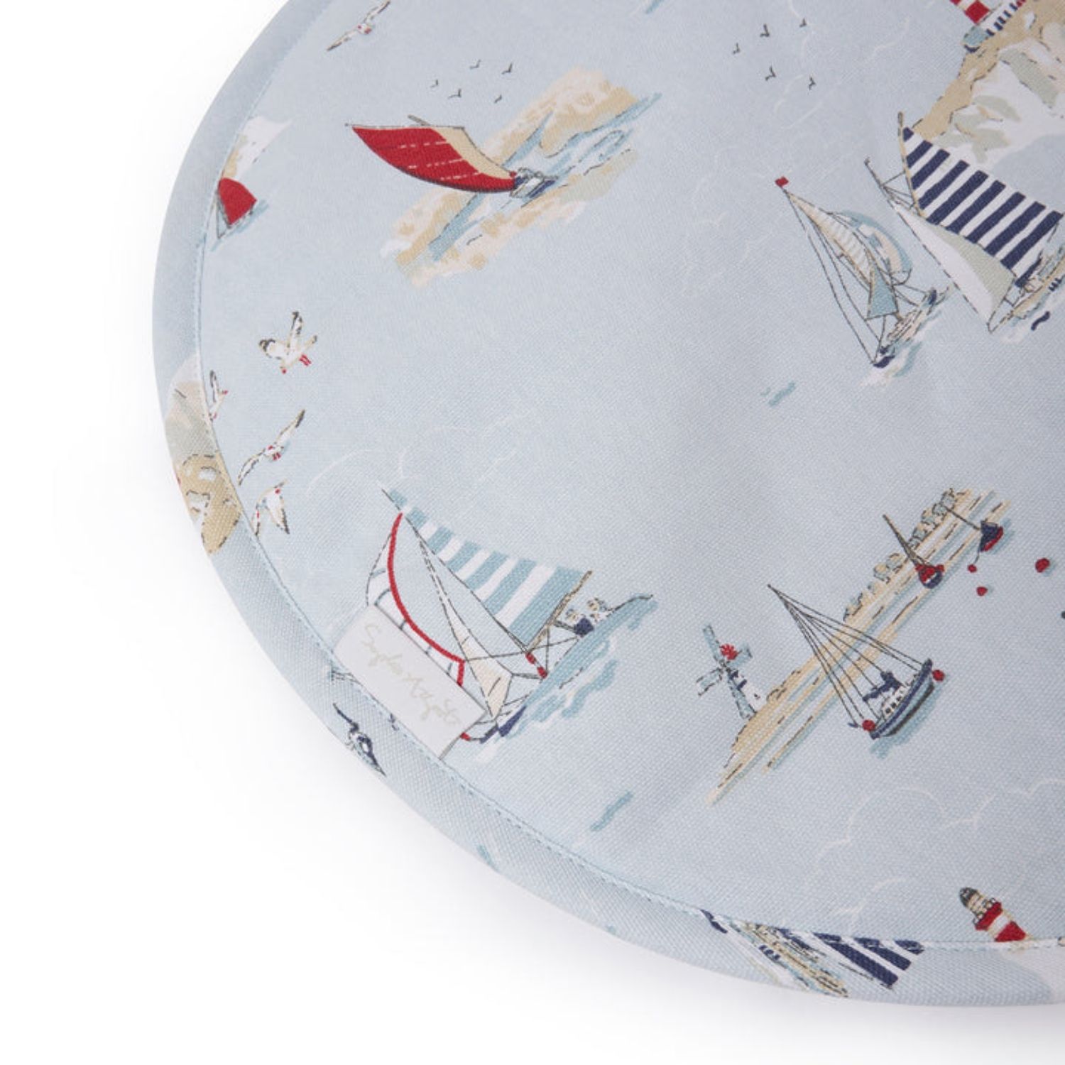 Hob Cover Sophie Allport Coastal Boats Circular Hob Cover, Cotton