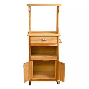Kitchen Trolley: 1 Drawer Hutch Kitchen Trolley, Pinewood