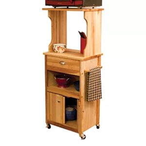 Kitchen Trolley: 1 Drawer Hutch Kitchen Trolley, Pinewood