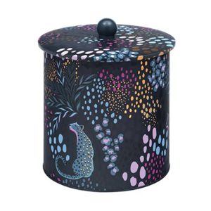 Biscuit Barrel: Sara Miller Midnight Leopard Biscuit Barrel