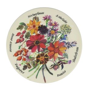 Breakfast/Salad Plate: 1 x 22cm Emma Bridgewater Autumn Flowers 8 1/2 Inch Plate, Ceramic