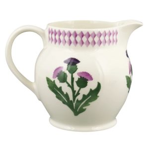 Jug: 0.85 Litre Emma Bridgewater Thistle 1 1/2 Pint Jug, Ceramic
