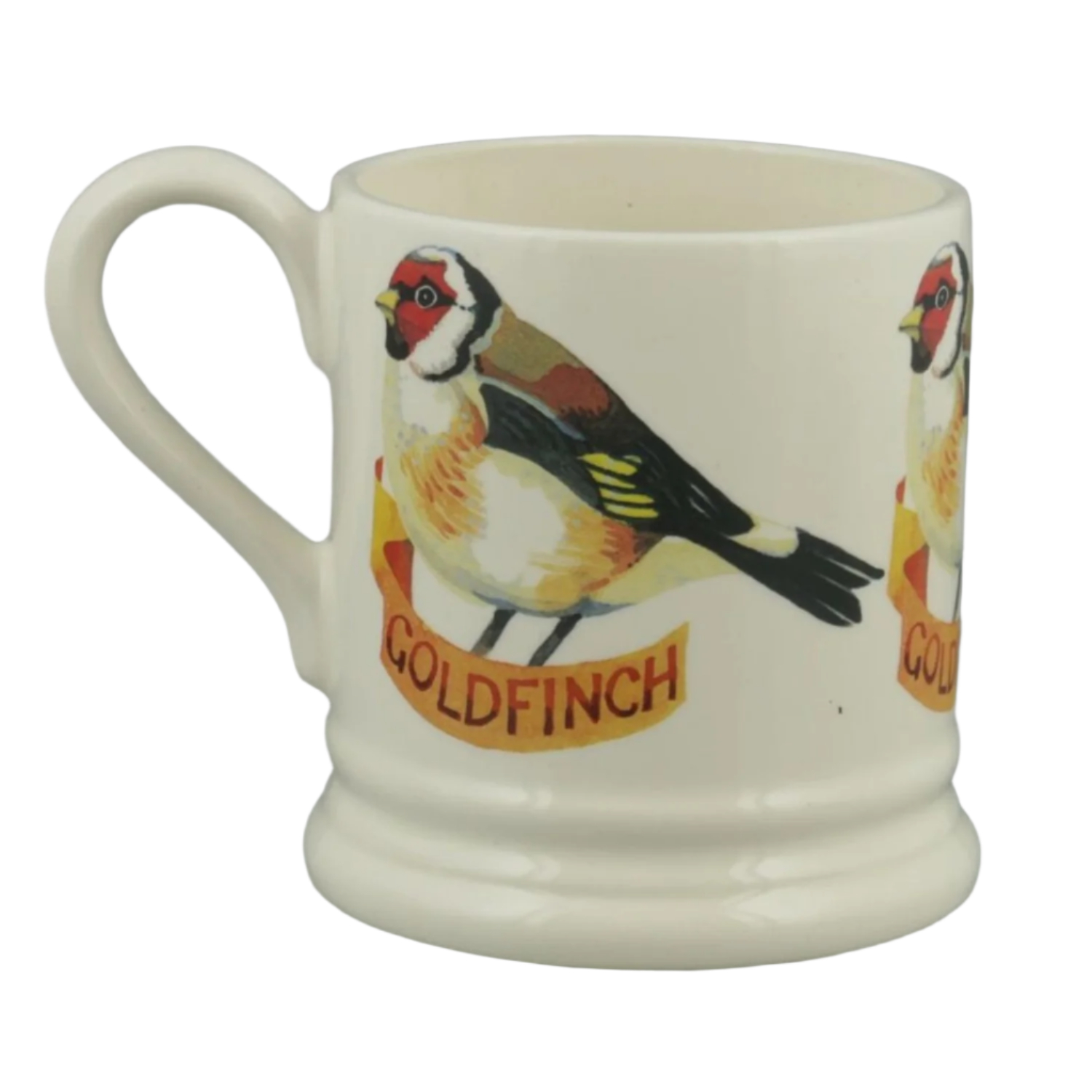 Mug: 1 x 300ml Emma Bridgewater Goldfinch 1/2 Pint Mug, Ceramic