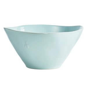 Salad Bowl: 26cm La Rochere Bee Light Blue Salad Bowl, Ceramic
