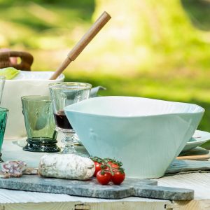Salad Bowl: 26cm La Rochere Bee Light Blue Salad Bowl, Ceramic