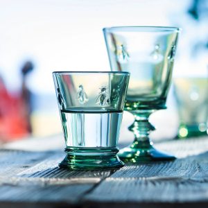 Low Ball Glass: 1 x 260ml La Rochere Bee Navy Tumbler, Glass