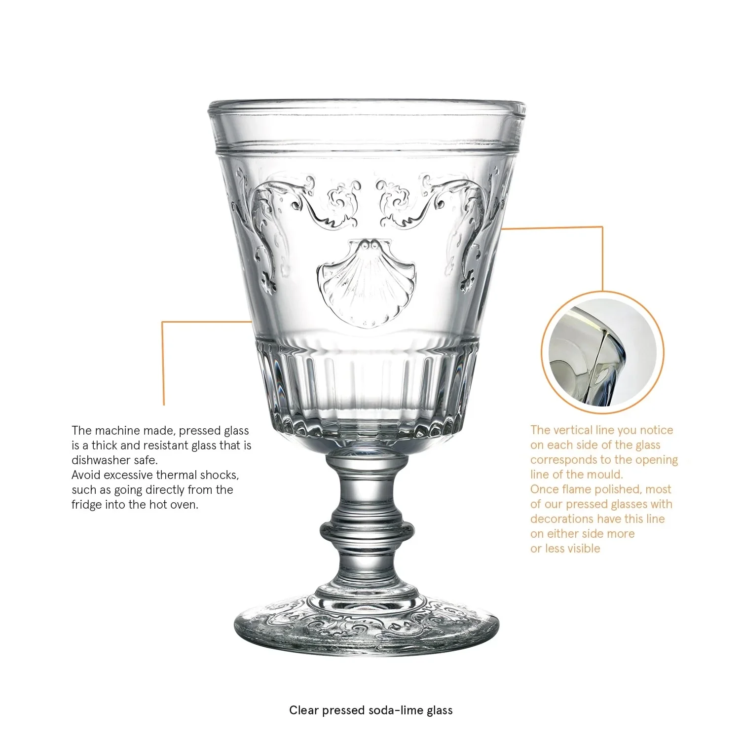Wine Glass: 1 x 40cl La Rochere Versailles Large Stemmed Wine Glass, Glass