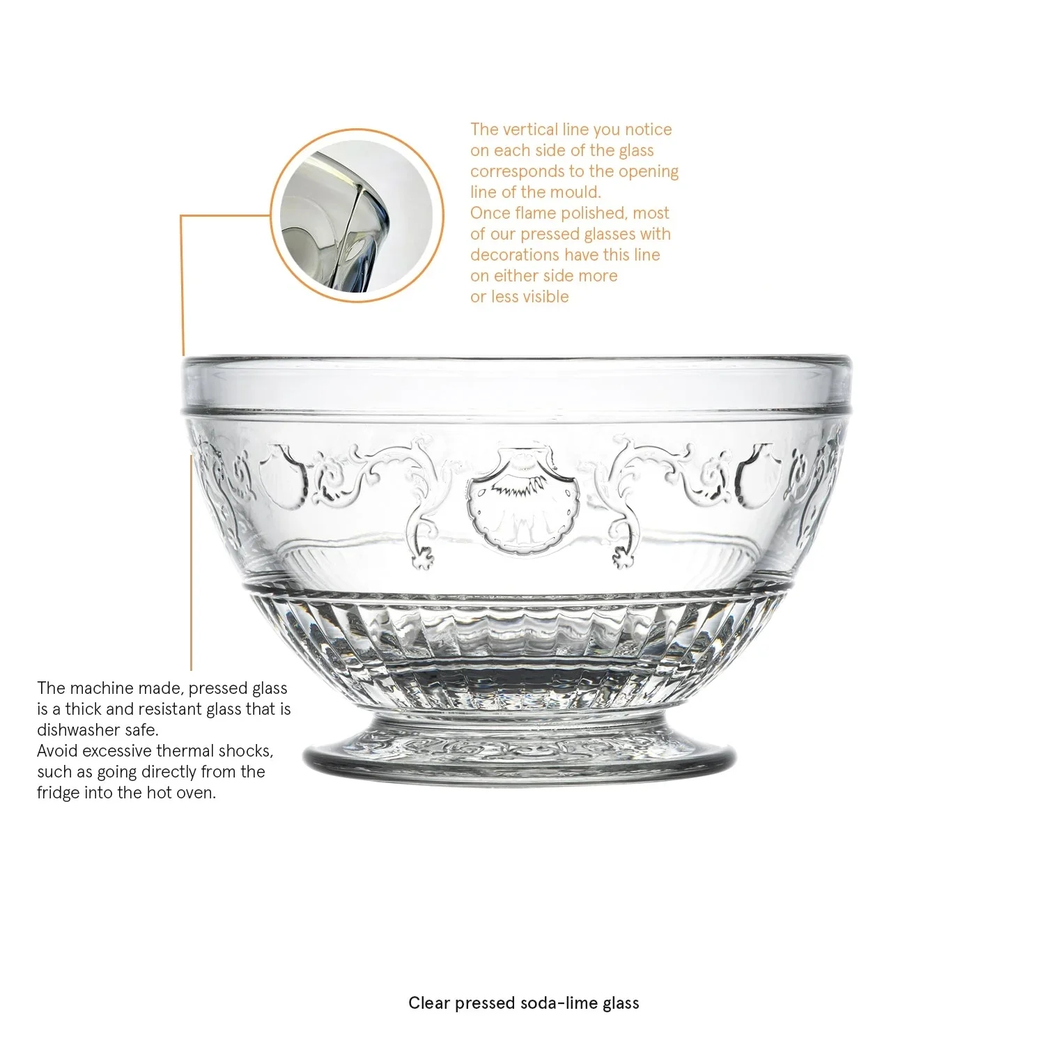 Bowl: 27cl La Rochere Versailles Bowl, Glass