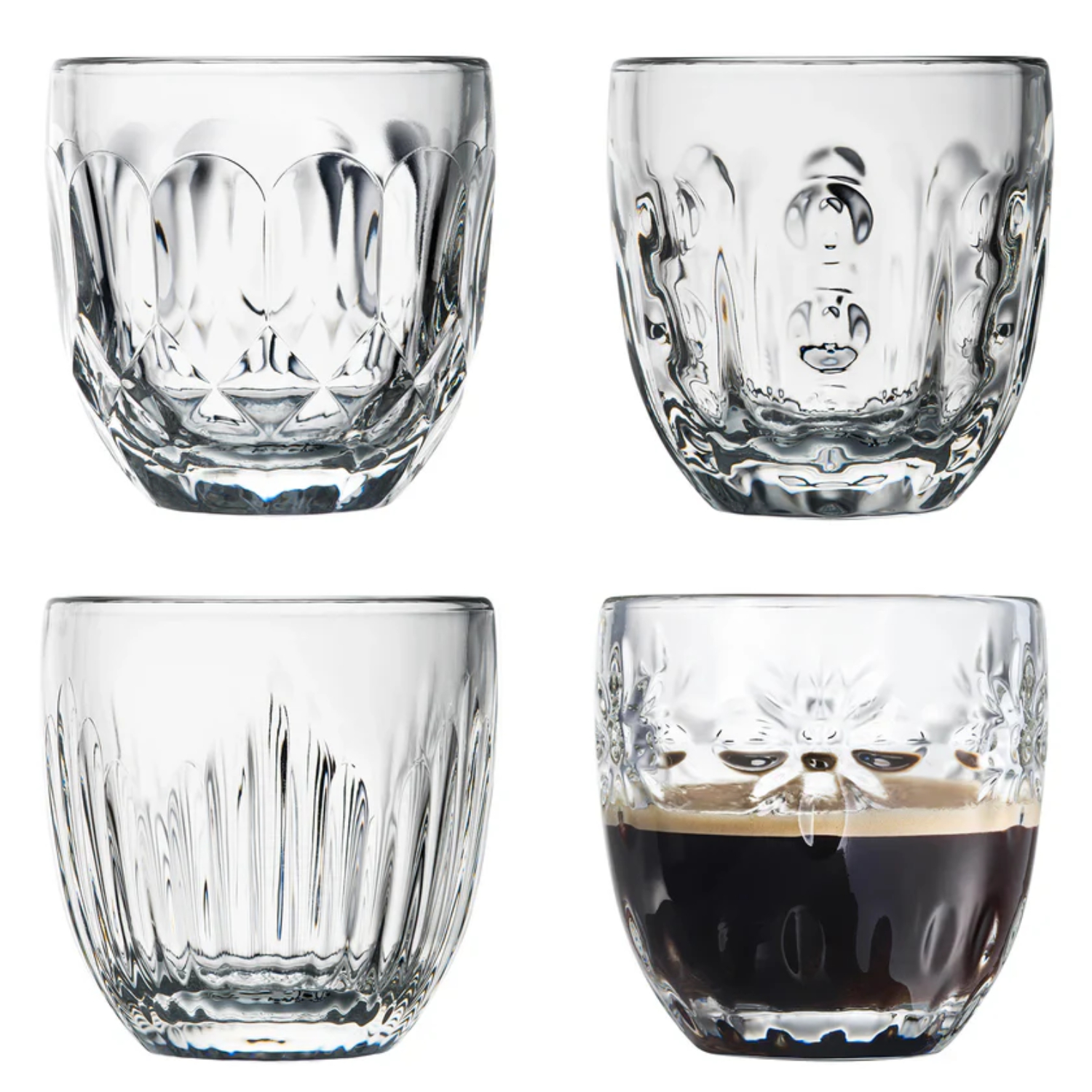 Espresso Cup Set: 4 x 100ml La Rochere Troquet Espresso, Glass