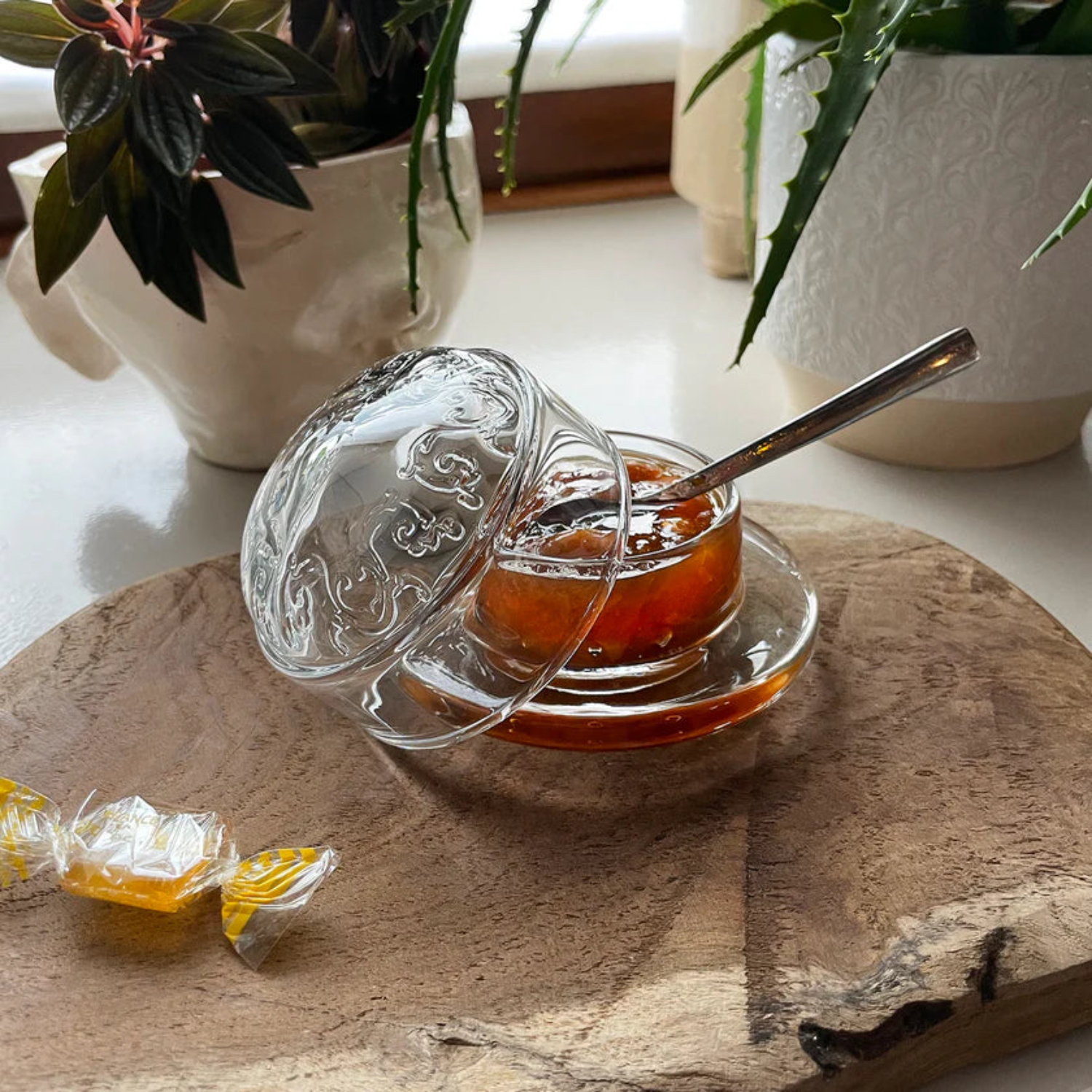 Butter Dish: La Rochere Versailles Butter Dish, Glass