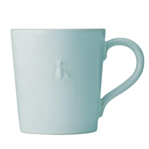 Mug: 1 x 520ml La Rochere Bee Light Blue Mug, Ceramic