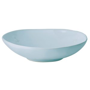 Bowl: 1 x 23cm La Rochere Bee Light Blue Bowl, Ceramic