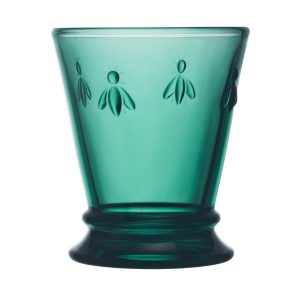 Low Ball Glass: 1 x 260ml La Rochere Bee Emerald Green Tumbler, Glass