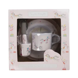 Child's Dining Set: Sophie Allport Fairground Ponies Childrens Dining Set, Melamine