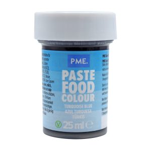 Food Colour: 25g PME Paste Food Colour, Turquoise Blue