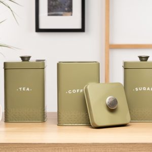 Artisan Street Coffee Storage Canister, Green