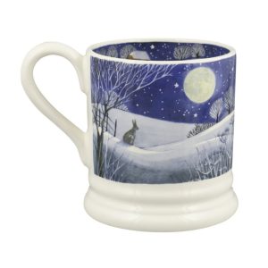 Mug: 1 x 300ml Emma Bridgewater Midnight Hare 1/2 Pint Mug, Ceramic