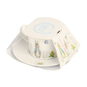 Coffee Cup and Saucer: 1 x 280ml Peter Rabbit Original Cup & Saucer, Porcelain